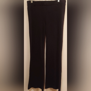 Betabrand Pants Women Large‎ Petite Black Stretch Yoga Career Wear Flare Pull On